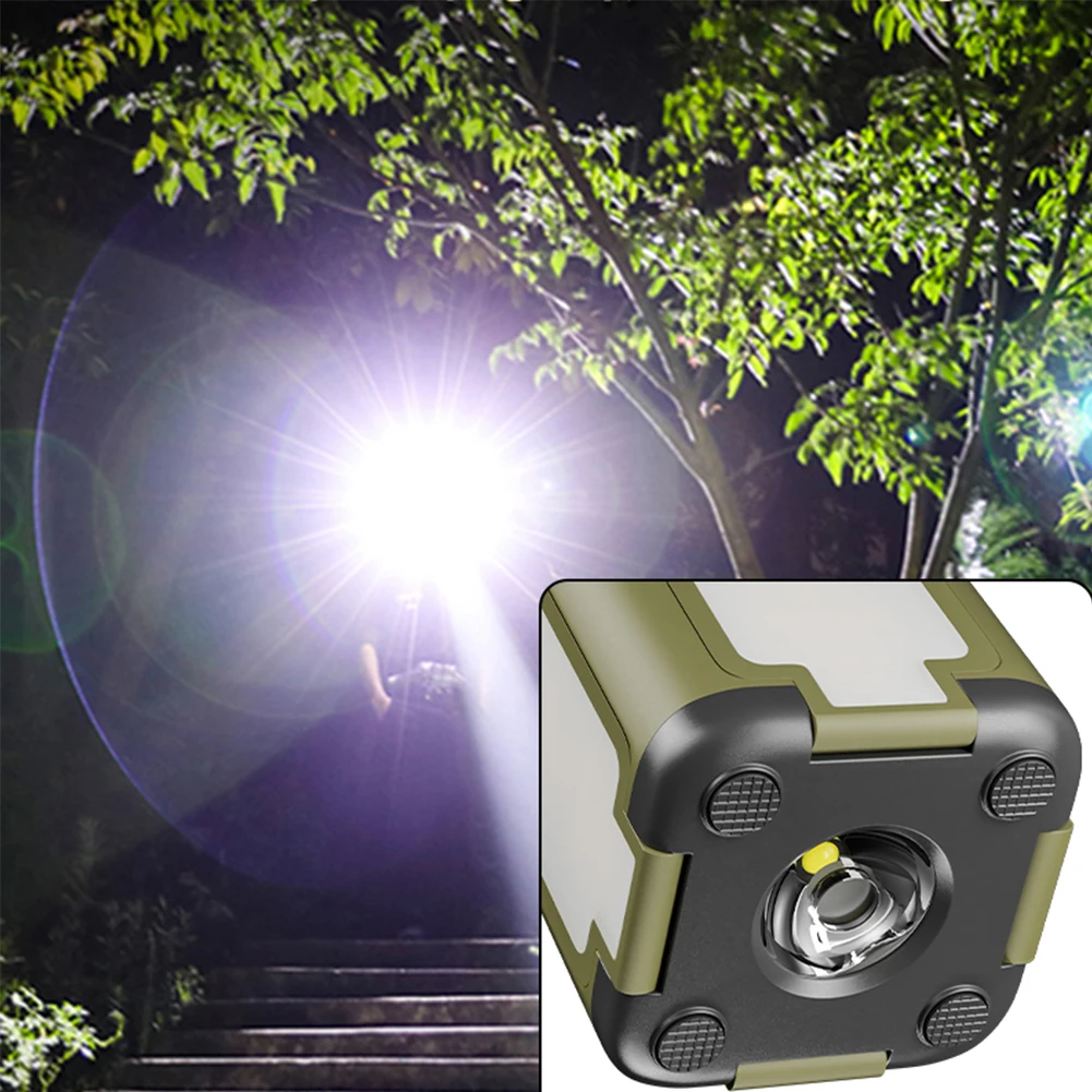 Rechargeable Lantern Power Bank Solar Camping Lantern Waterproof Portable Flashlight LED Tent Light for Camping Hiking