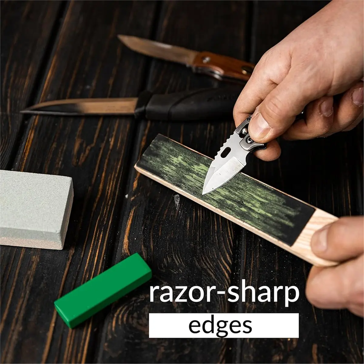 2026 Trend Pocket Knife Strop Kit - Get - Edges with Pocket PU Leather Strop for Knife Sharpening, Easy to Use