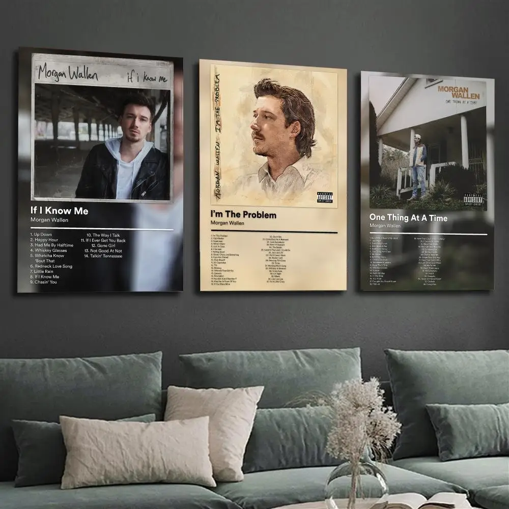 Singer M-Morgan Wallen Poster Modern  Wall Art Aesthetic Minimalist Bedroom Decor Cafe Home Gift