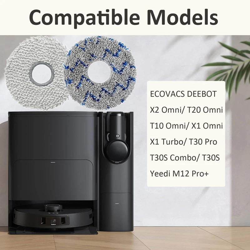 قماش ممسحة قابل للغسل من BAAG لقطع غيار بديلة ECOVACS DEEBOT T30 Pro /T30S Combo / T30S / T20 Omni /T10 Omni /X1 Omni