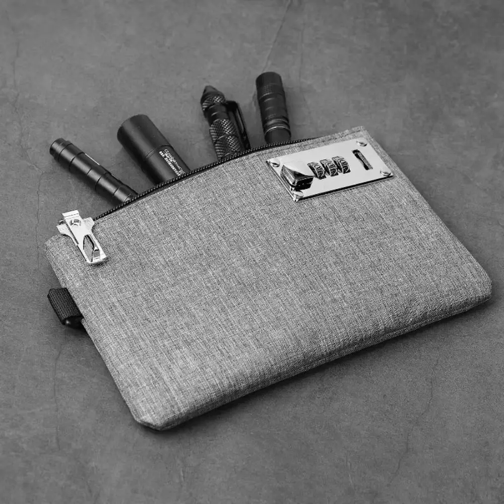 Münzbörse, abschließbare Geldtasche, Oxford-Gewebe, Anti-Diebstahl-Geldbörse mit Schloss, kompakte Größe, Handyhülle, Herren-Clutch, Kreditkartenetui – Detail 4
