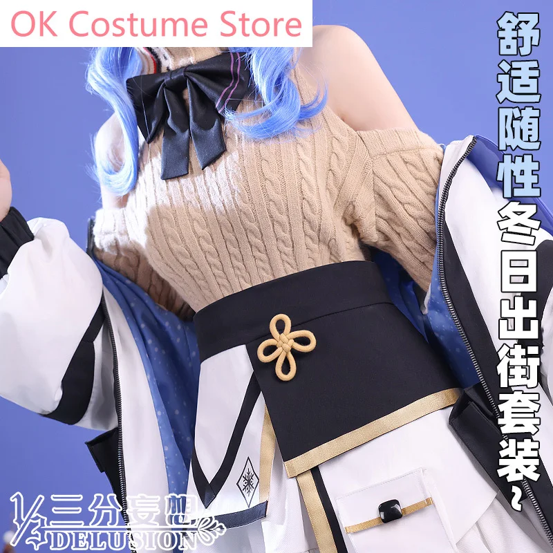 Anime! Genshin Impact Ganyu Game Suit Elegant Lovely Uniform Cosplay Costume Halloween Party Outfit Women Casual Clothing