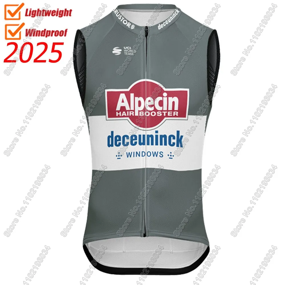 Alpecin Deceuninck 2025 Cycling Vest Windproof Men Wind Vest Cycling Jersey Sleeveless Bicycle Windbreaker MTB Bike Clothing