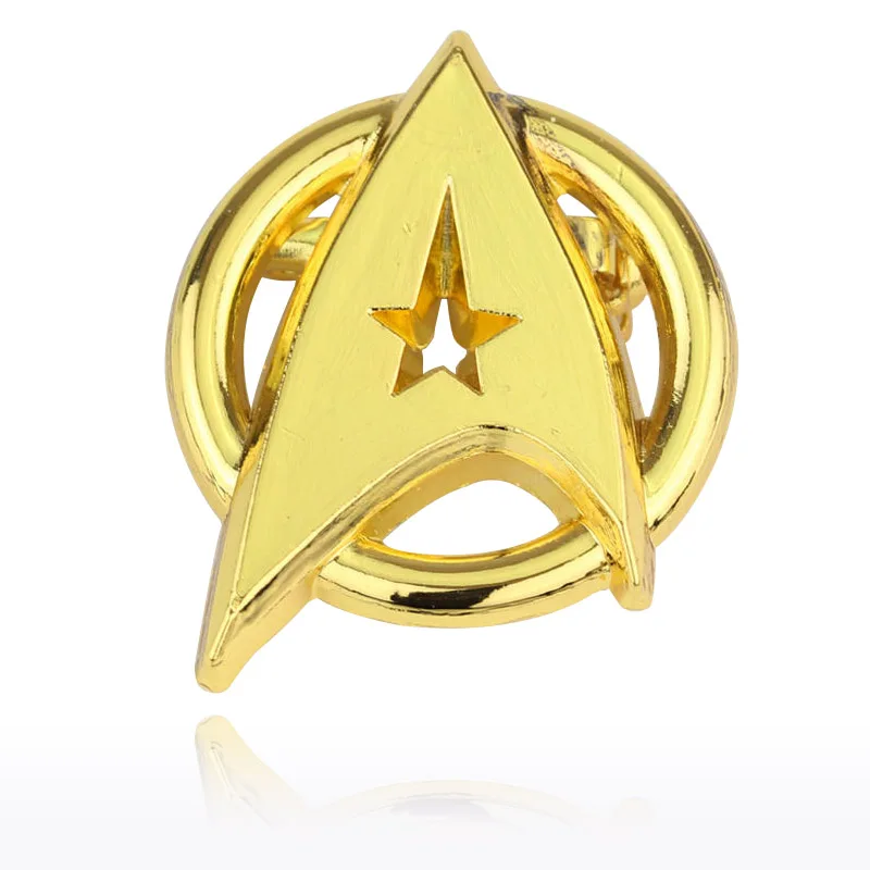 Classic Movie Star Trek Button Brooch Star Fleet Logo Metal Badge Creative Shirt Backpack Accessories Lapel Pins Jewelry Gifts