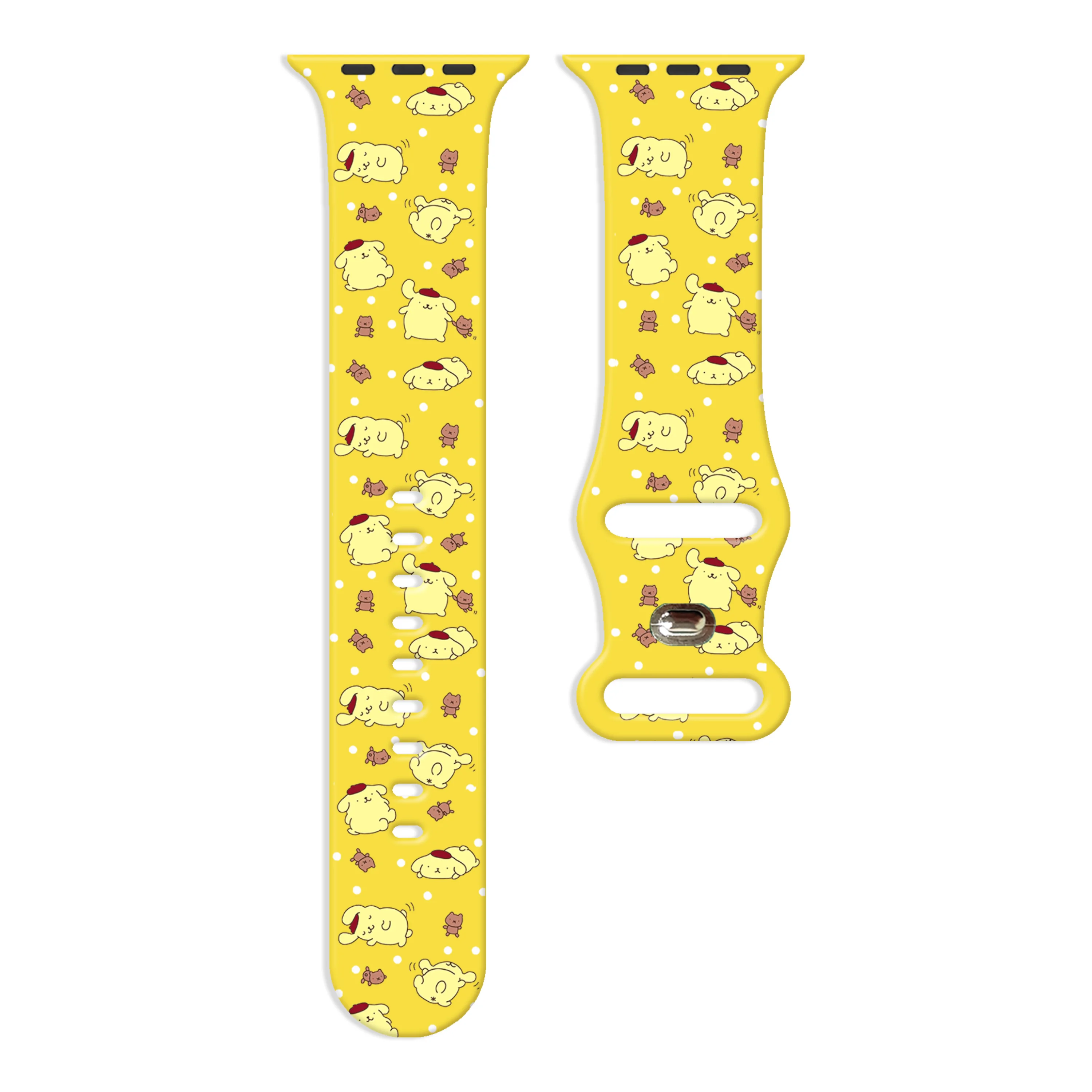 

Sanrio Pudding Dog Strap for Apple Watch 11 10 9 8 Silicone Band Replaceable Bracelet for iWatch 46mm 44mm 42mm 41mm Watchband
