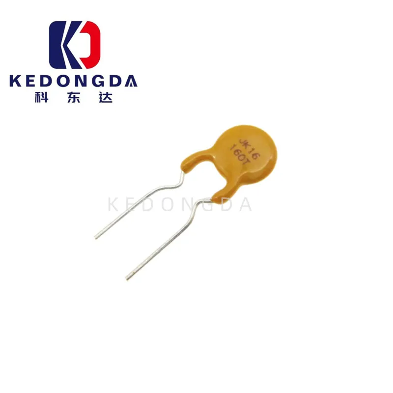 Jinke self-restoring fuse JK16-160T 1.6A16V directly inserted yellow thermal circular fuse