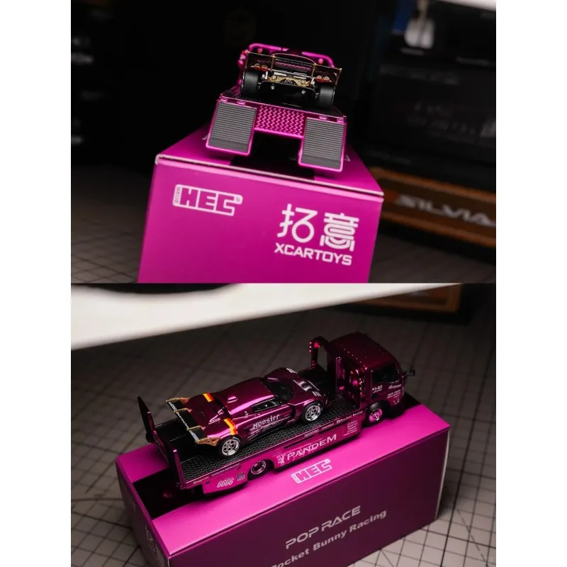 HEC 2026 North Exhibition Limited Edition POPRACE 1:64 Alloy Rocket Bunny Racing Trailer Set Collectible Boys' Gift