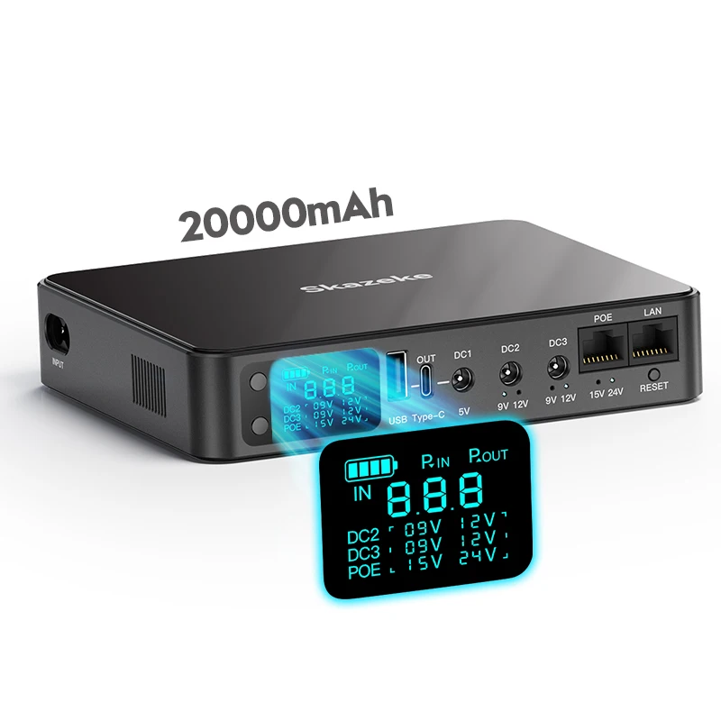 10000 MAh 20000 MAh 12 24 V unterbrechungsfreie Batterie-Stromversorgung AC DC Mini-Ups für WLAN Para Router Kamera und Y-Modem Poe