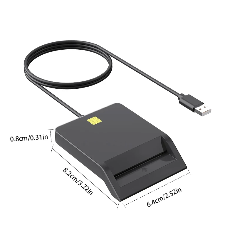 Multi-function Portable USB 2.0 Intelligent Card Reader Affordable Easy Use for DNIE ATM CAC IC ID Bank SIM Card Reader