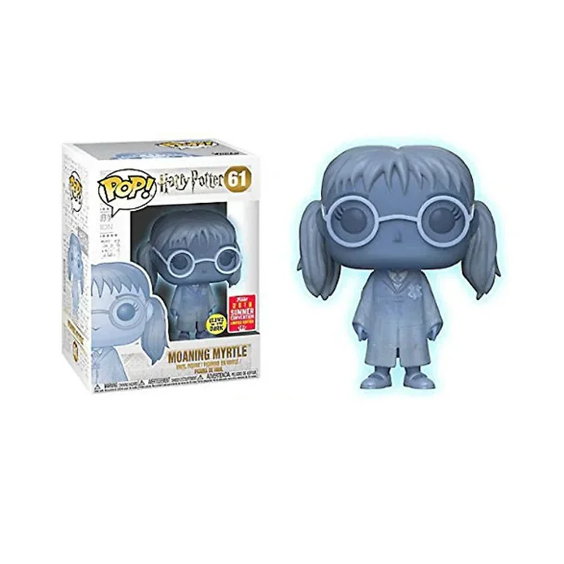 FUNKO POP Wizarding World MOANING MYRTLE 61# GLOWS IN THE DARK Model Toys for Children Vinyl Figure Birthday Collection Gift