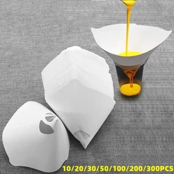 10x19 cm Paint Filter Paper 100 Microns Car Paint Spray Mesh Paper Filter Funnel Strainer Disposable Conical Straining Funnel