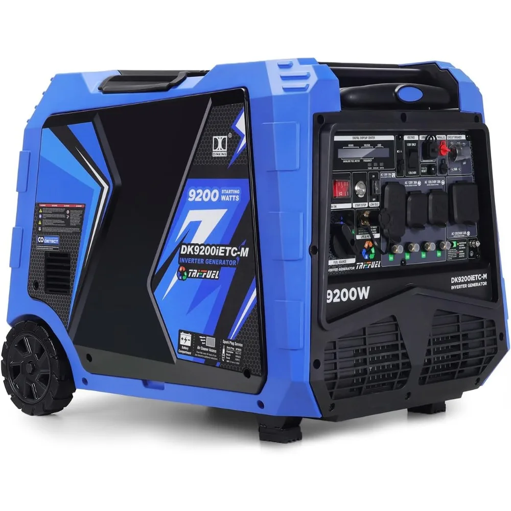 Generator, Tri-fuel, Gas LPG NG, 120V/240V Output, Remote & Electric Start, 5-20R L5-30P 14-30R 14-50P, for Backup Power Outage