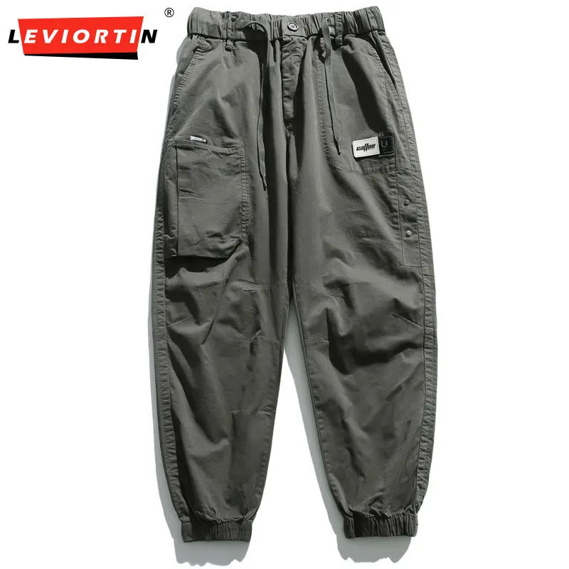 Spring and Autumn Men's Korean Style Trendy Versatile Foot binding Casual Sports Japanese Retro Fashion Loose Workwear Pants