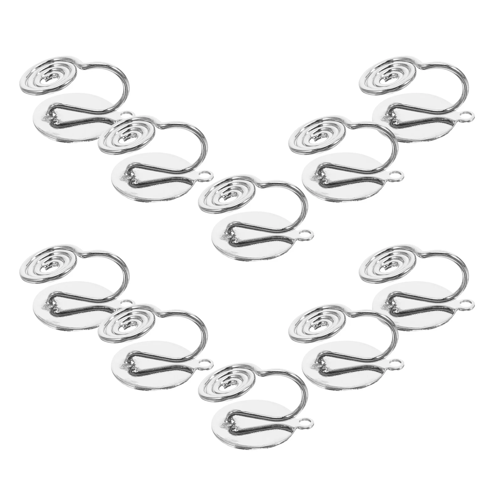

10pcs Invisible Clip-On Earring Converter Round Flat Back Ear Clips For Non-Pierced Ears Diy Earrings Making Secure Fit Wedding