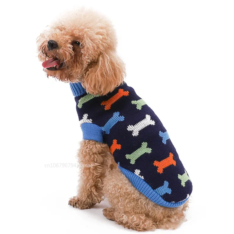 Warm Pet Dog Sweater Winter Dog Clothes for Small Medium Dogs Knitted Puppy Cat Coat Chihuahua French Bulldogs Yorkie Customes