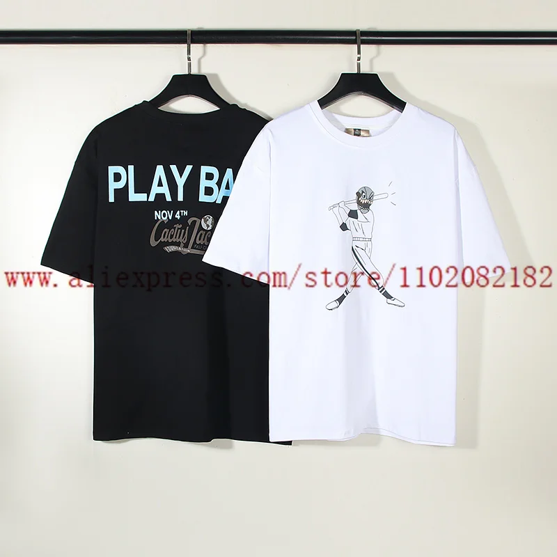 High Street Ball Holder Printed Short Sleeve T-shirt Men Women Top Quality Fashion Versatile T Shirt