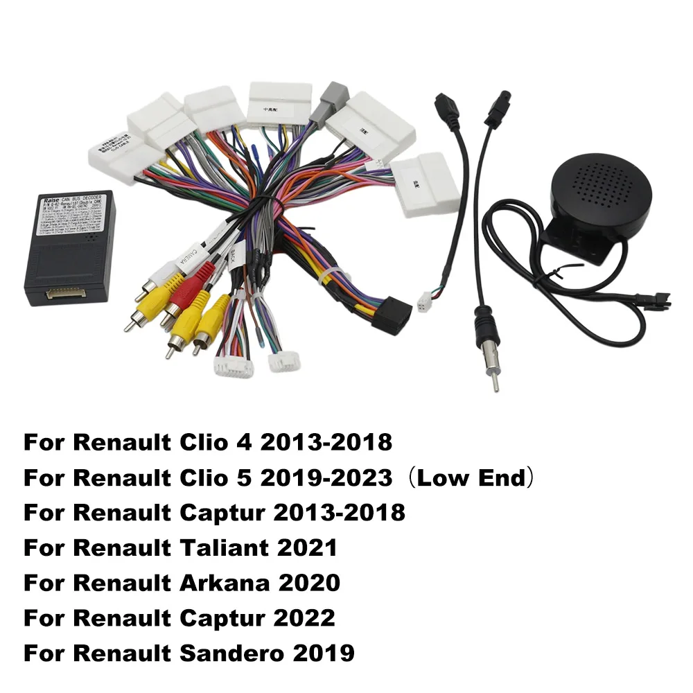 16 Pin Car Wiring Harness Adapter Canbus Decoder Box For Renault Clio Captur Taliant Arkana Sandero Duster