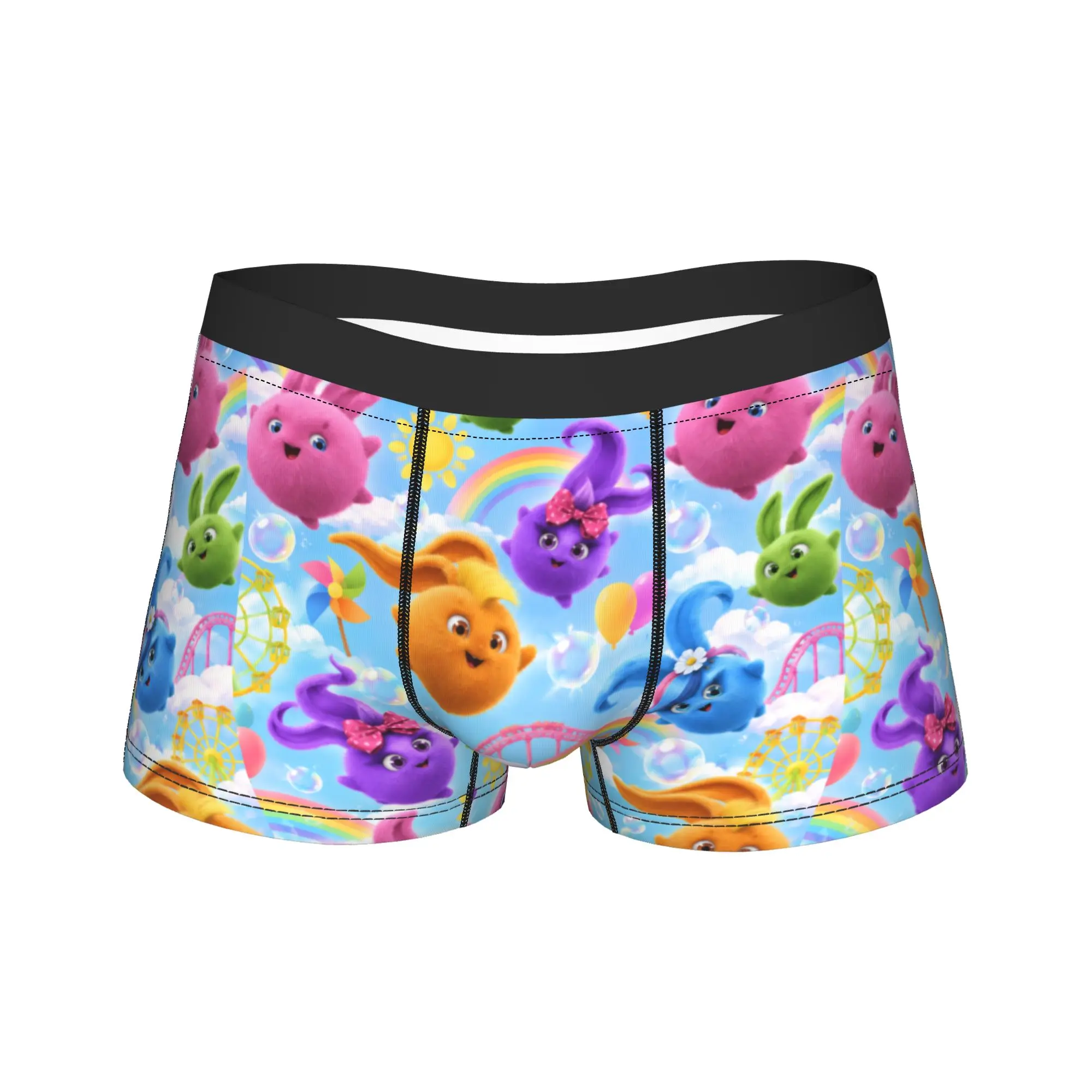 Sunny Bunnies Rainbow Balls Underwear  Comfortable Panties Custom DIY Shorts Briefs For Men Pouch Oversize Boxershorts