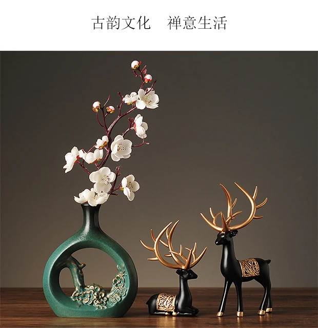 New Chinese-style ornaments wine cabinet home decoration living room home decoration soft handicrafts TV cabinet decoration