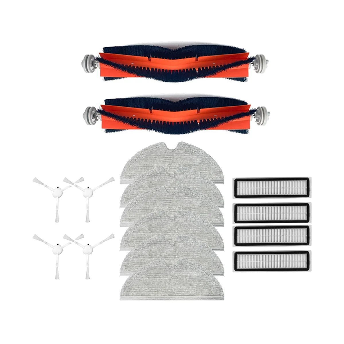 16 szt. Części zamienne główne filtry boczne zmywalne ścierka do mopa do akcesoriów odkurzacz automatyczny L10 Pro