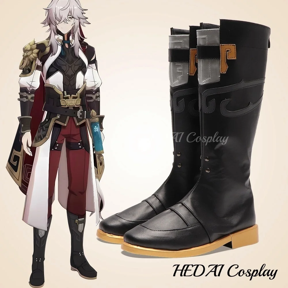 Jing Yuan Shoes Cosplay Game Honkai: Star Rail Jing Yuan Cosplay Shoes Botas Altas In Stock