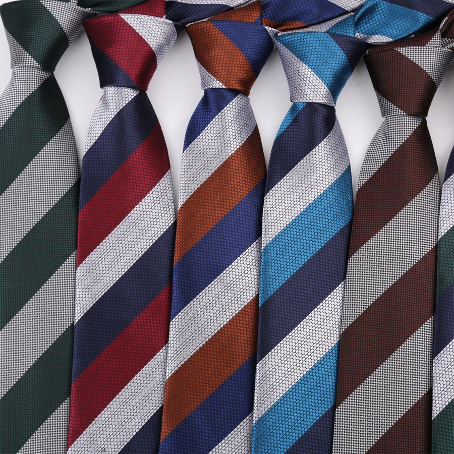 New Men's Tie Luxury Classic Stripes 8cm Jacquard Neck Tie Necktie For Men Business Wedding Party Daily Wear Accessory