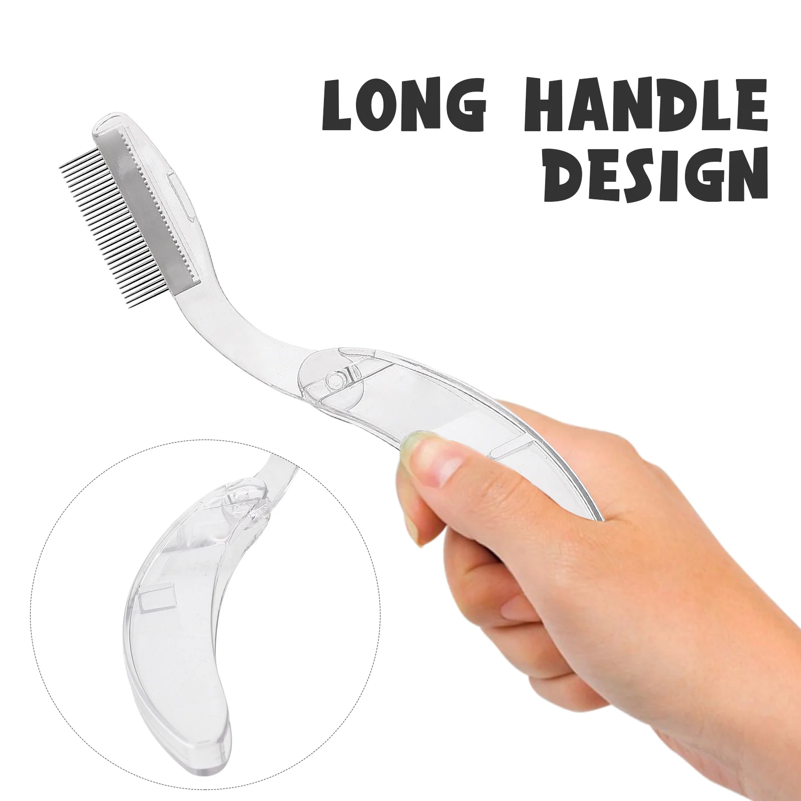 

2pcs Portable Eyelash Eyebrow Comb Dense Stainless Steel Teeth Makeup Tool For Lash Separating Shaping Grooming