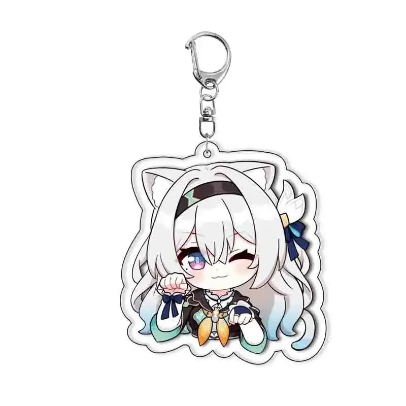 Honkai: Star Rail Firefly Keychain Anime Game Figure Pendant Car Key Ring Bag Accessories Prop Badge Jewelry Fans Gift