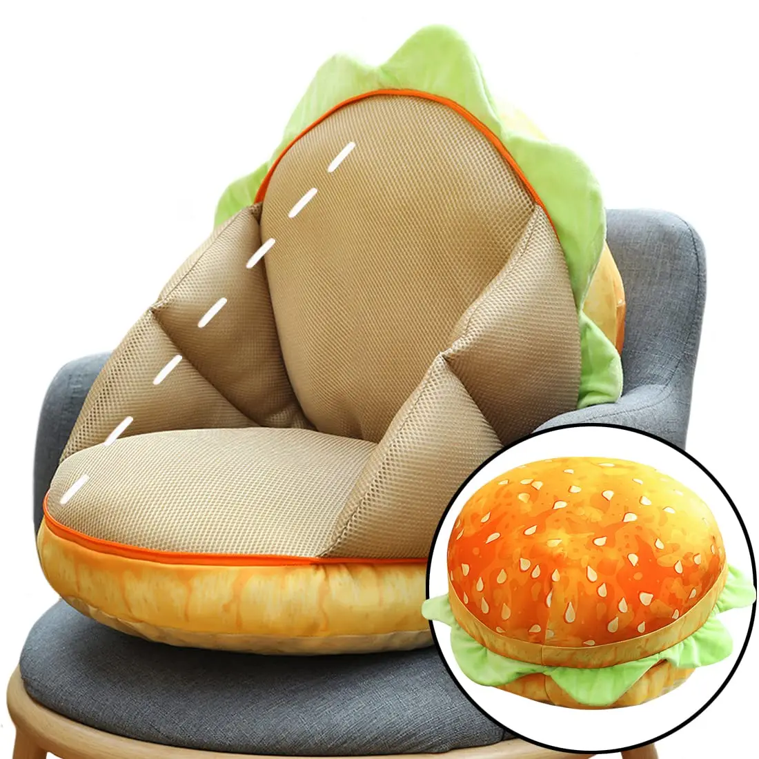 

Creative 3D Simulation Hamburger Plush Pillow Cushion Soft Stuffed Food Bread Sandwich Plushies Toys for Girls Kids Home Decor