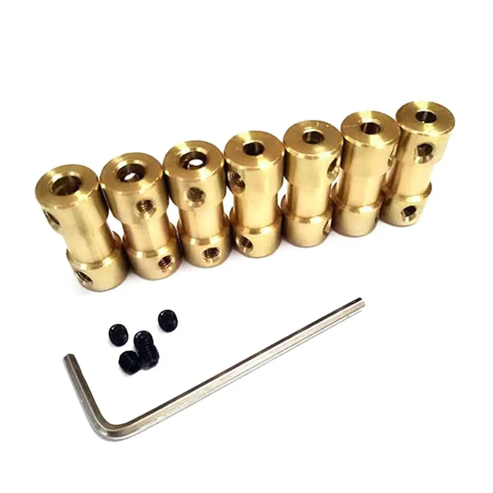 

New Brass Flexible Motor Shaft Coupling Coupler Motor Transmission Connector Drive Shaft 2mm 5 Connectors Boat Rc Parts