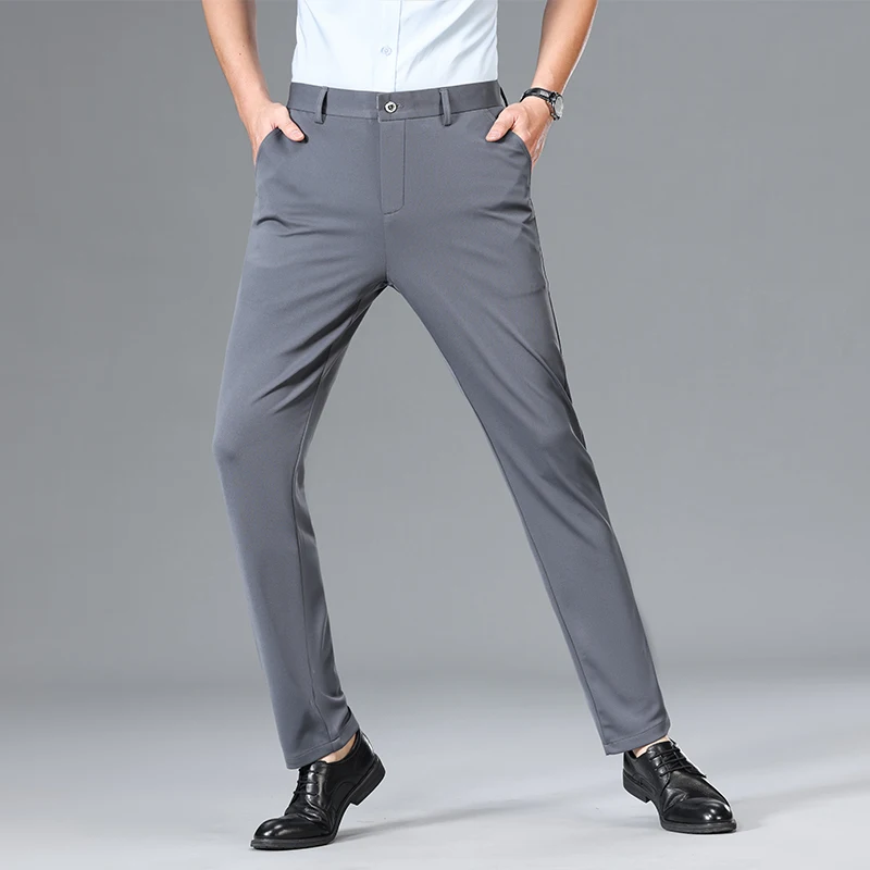 

Boyfriend Trouser Suits Trousers Straight Pockets High Waisted Zipper Button Men's Clothing Casual Fashion Spring Autumn Pants