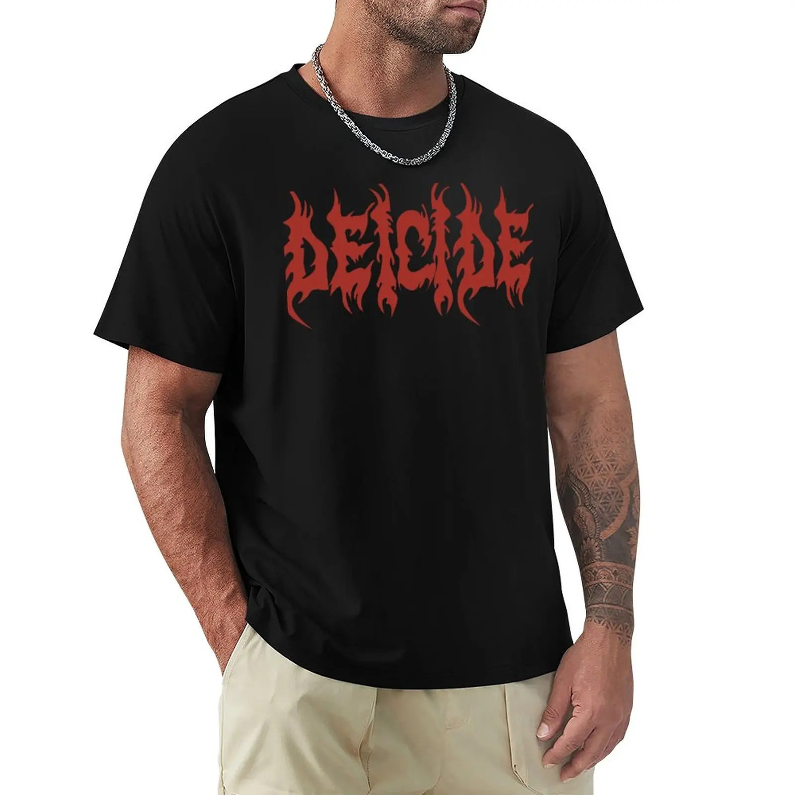 Men\'s t-shirts brand summer  tshirt Deicide T-Shirt summer tops hippie clothes summer clothes custom t shirt Men\'s clothing