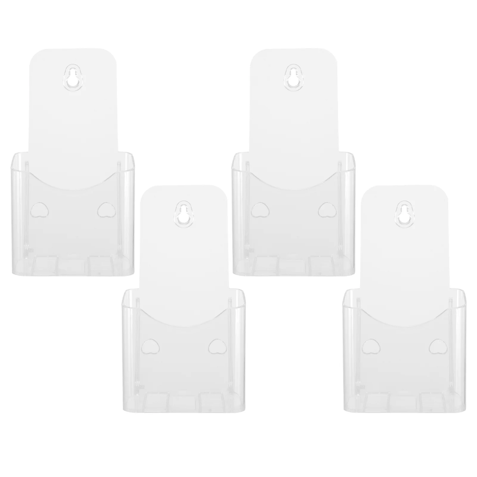 4 Pcs Tray A4 Leaflet Holder Bookmark Clear Acrylic Brochure Display Stand Stands Postcard