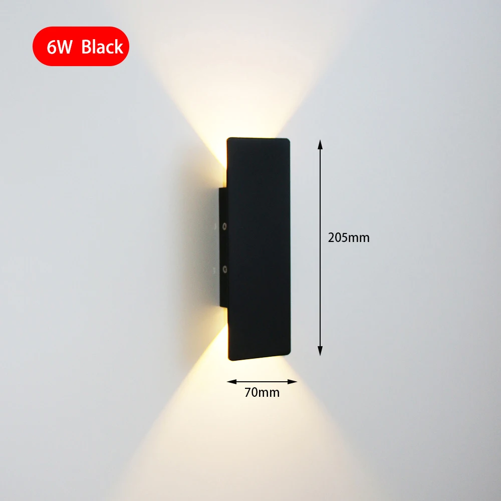 Feiyunlux Moderne Einfache 6W LED Innenwand Lampe Schlafzimmer Wohnzimmer Hause Beleuchtung Gang Korridor Dekoration Aluminium Wand Licht AC85-265V 6