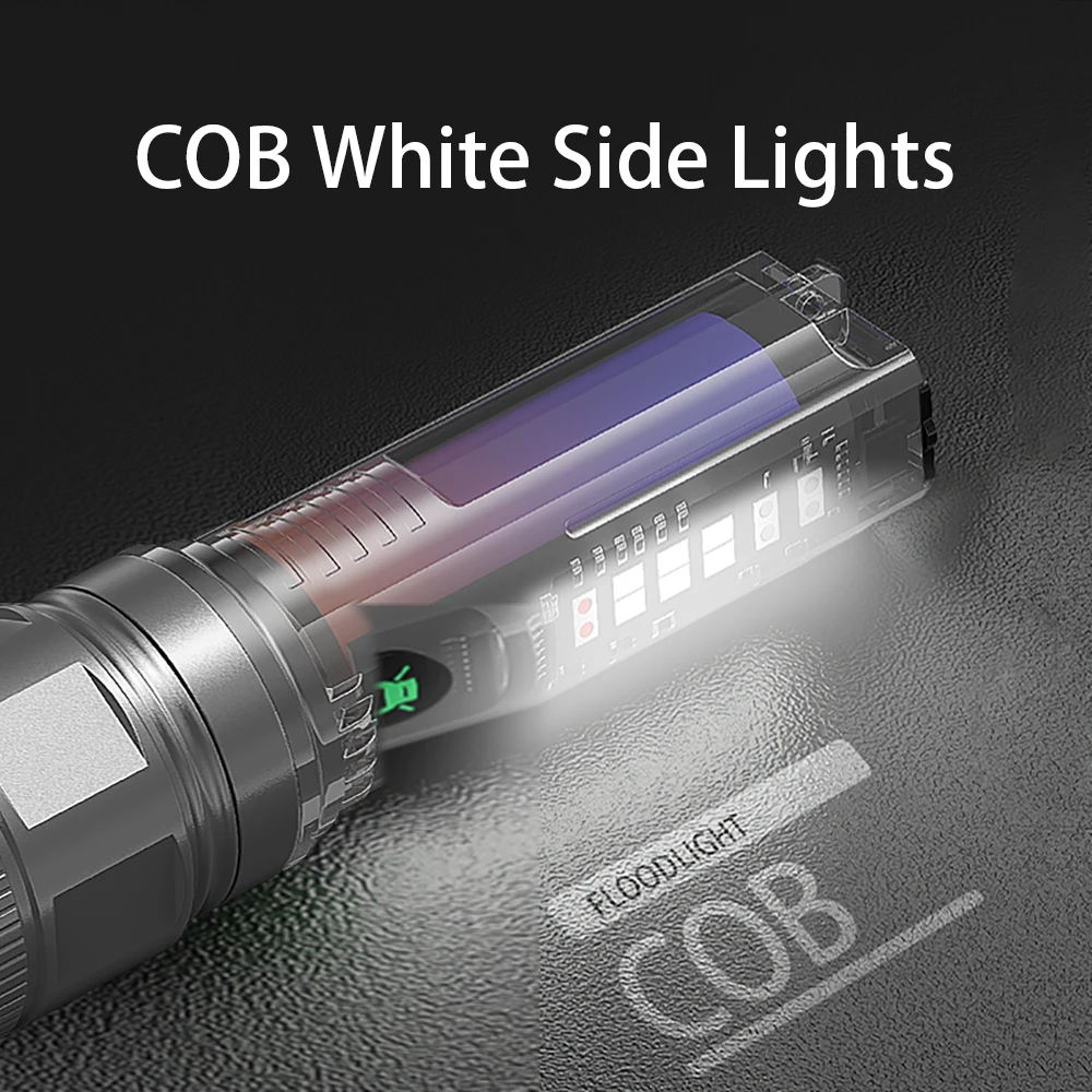 1pc Smiling Shark SD-1022 LED Flashlight, Super Bright Handheld Flashlight, Long-lasting Flash Light Rechargeable for Outdoors