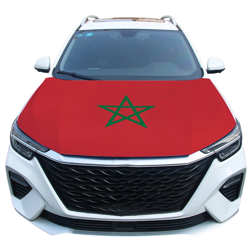 National Morocco Flag Car Engine Hood Cover National Flag For Vehicle Decoration