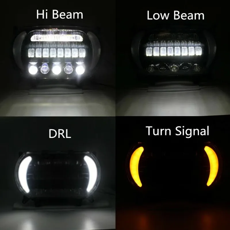 Picture 3: LED Headlight with Running/Turn Signals Fit for  Touring Road Glide 2015 2016 2017 2018 2019 2020