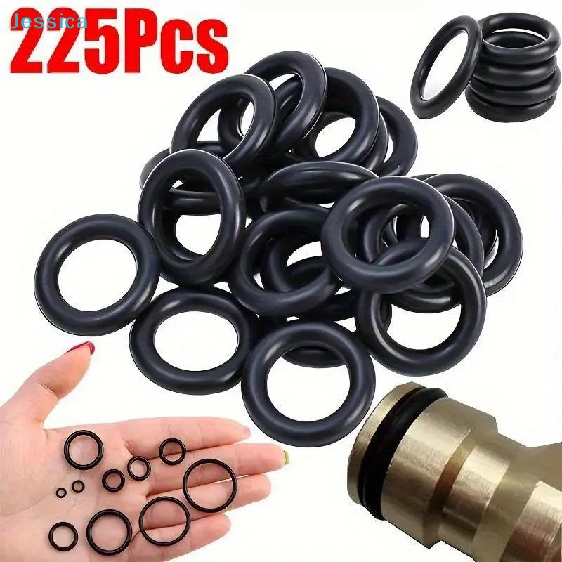 〔S〕225pcs O-Ring Assortment Set - Oil & Water Resistant, Machinery Applications, Includes 6-18mm Sizes For Optimal Performance