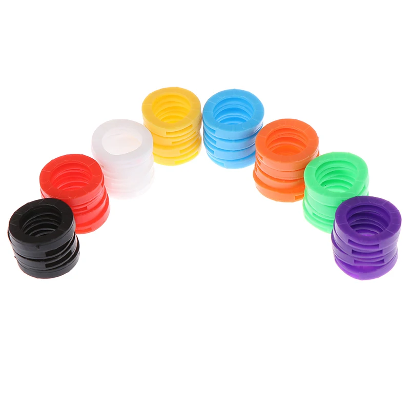 32PCS Key Accessories Hollow Multicolor Rubber Soft Locks Key Cap Silicone Covers Key Toppers Key Ring Cover Key Protector