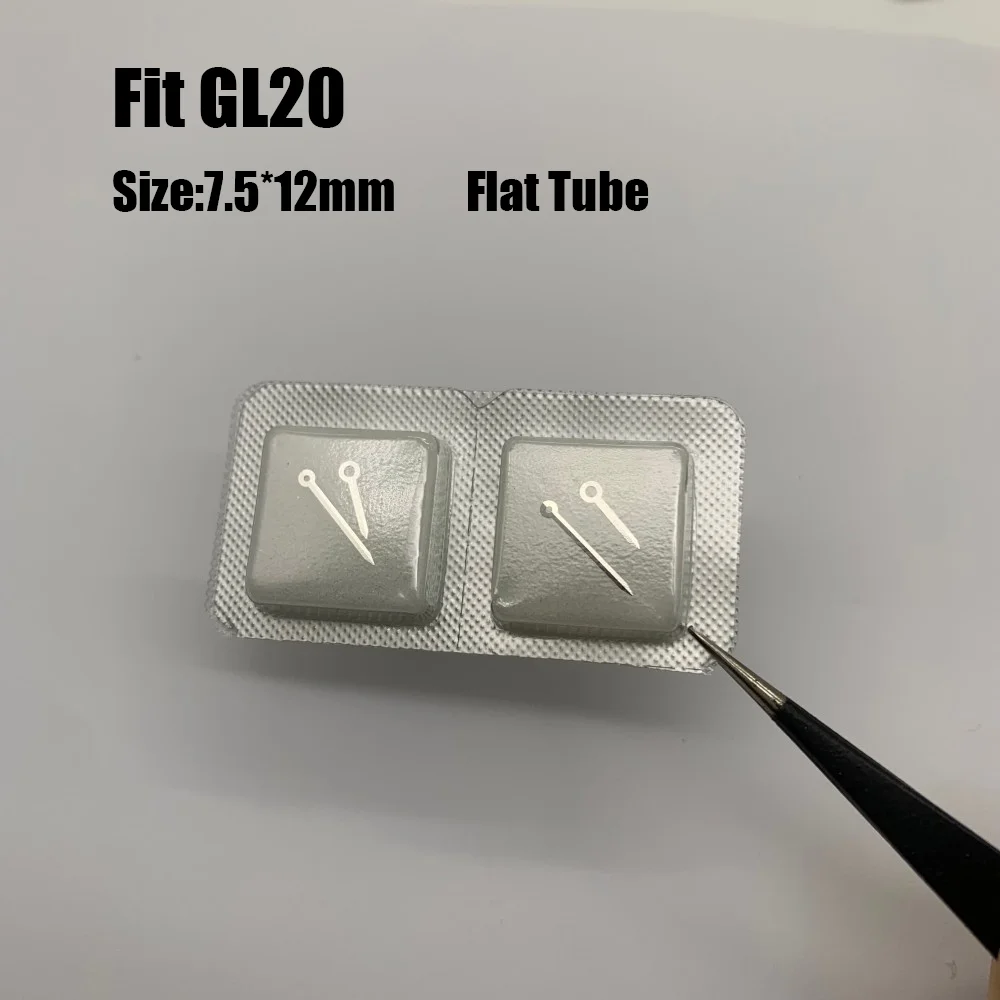 Watch Accessories Pointer Fit GL20 Movement Hands Hours  Minutes Two Hands  7.5 * 12mm Silvery Flat Tube Hands Repair Parts