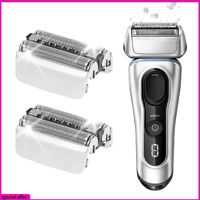 A65Z 2 قطعة سلسلة 8 83 متر ماكينة حلاقة كهربائية رئيس الفضة البلاستيك + المعدن ل براون S8 شفرات حلاقة كهربائية نموذج 8370Cc ، 8340S ، 8350S ، 84 #5