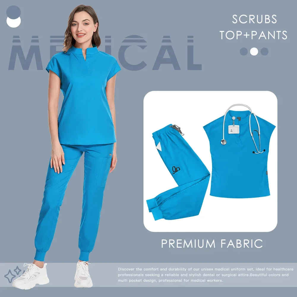 Fashion Beauty Spa Uniforms Medical Doctor Uniform Women Nursing Clothes Dentistry Costume Clinical Scrubs Set Surgical Workwear