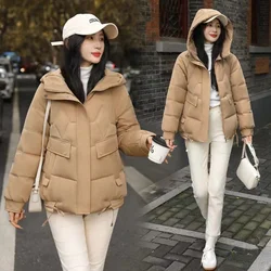 2024 New Women Jacket Winter Parkas Students Hooded Down Cotton Jackets Ladies Casual Warm Short Coat Female Overcoat Outwear