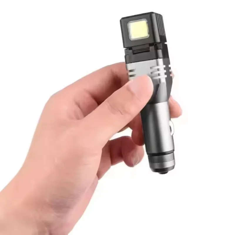 Portable Multi-Functional Dual Light Source LED Flashlight with COB Side Light for Outdoor Hiking Emergency Work