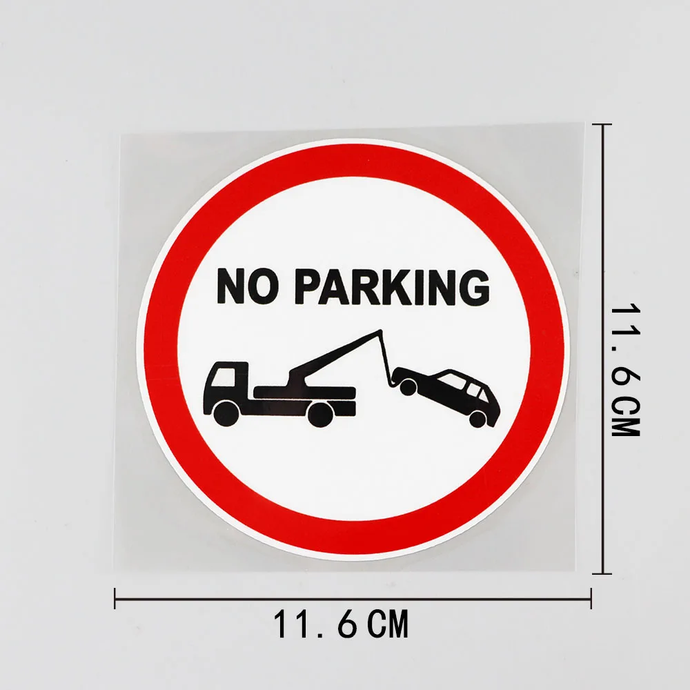 Jpct traffic sign no parking decal is used in the construction section, and the roadside waterproof sticker is 11.6cm × 11.6CM