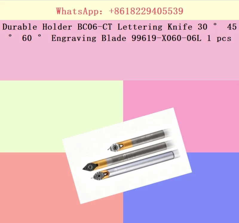 Durable Holder BC06-CT Lettering Knife 30 ° 45 ° 60 ° Engraving Blade 99619-X060-06L 1 pcs