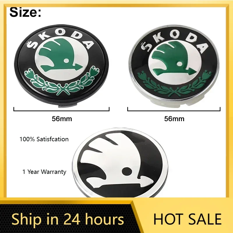 

Car Sticker 2025 Hot 4Pcs Car Styling Auto Wheel Hub Center Caps Rim Cover Badge Emblem For Skoda Octavia MK2 MK3 A7 Karoq Kodia