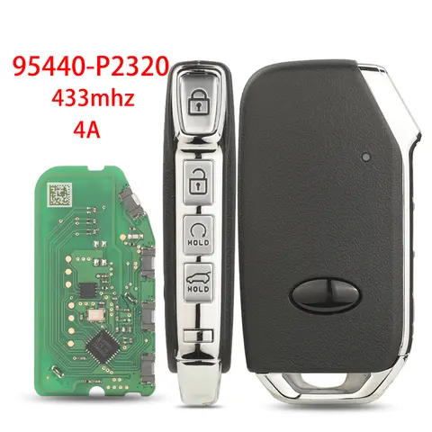 Jingyuqin 4 버튼 스마트 원격 자동차 키 Fob 433MHz 4A 칩 Kia Sorento 2021 2022 2023 2024 제어