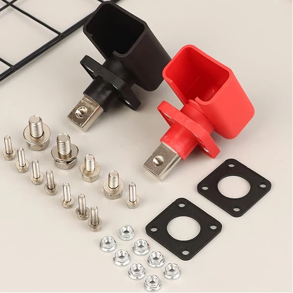 

2 шт., 200 А, цельномедный литиевый аккумулятор, терминал для хранения энергии, разъем для аккумулятора, клеммная колодка для хранения аккумулятора