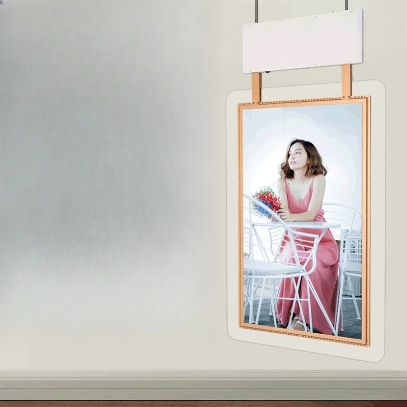 

43/49/55 inch ultra-thin double-sided screen display advertising screen high-definition LCD bank window double-sided hanging
